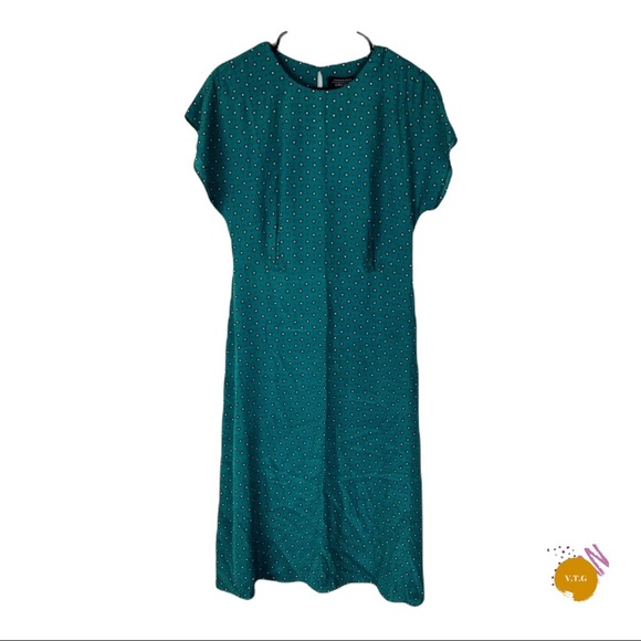 & Other Stories Green Midi Fall Floral Dress - Picture 1 of 6